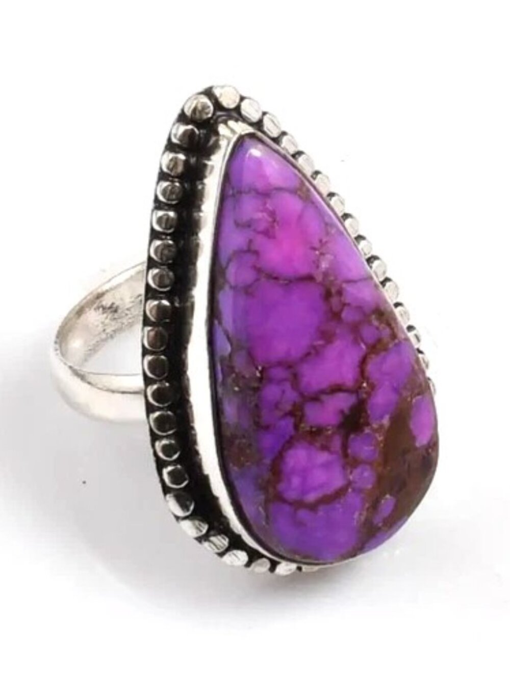 Turquoise Gemstone Sterling Silver Handmade Ring 8.0